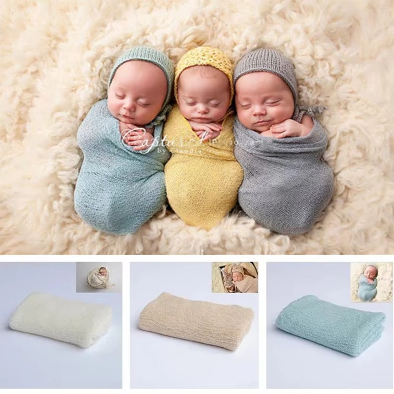 Baby Swaddle Blanket - 40*150cm Newborn Photography Props Soft Knitting