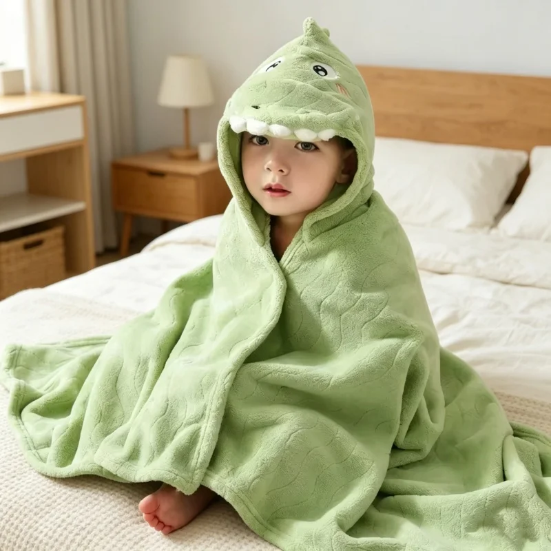 Baby Swaddle Blanket - Thickened Absorbent Cotton Baby Bath Robe