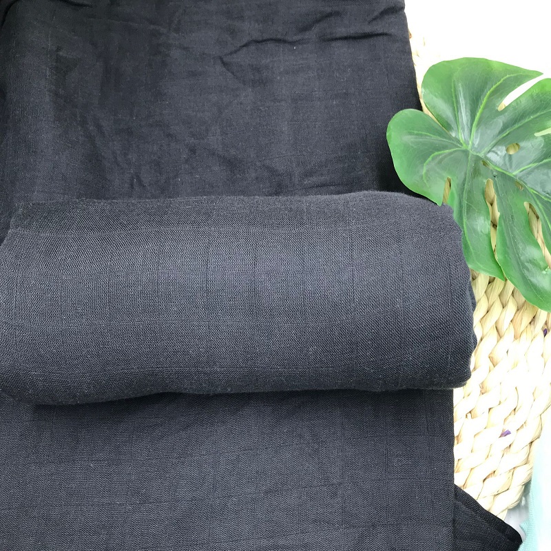 Baby Swaddle Blanket - Pure Black Color Baby Wrap Ultra