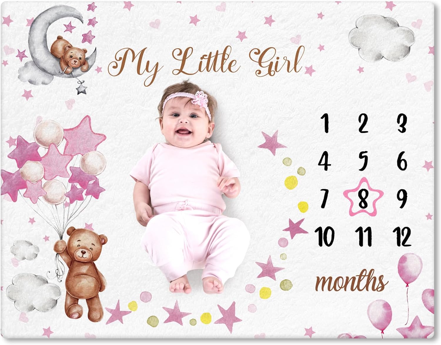 VIKAMA Monthly Baby Growth Mil - Baby Swaddle Blanket ulasan dan harga