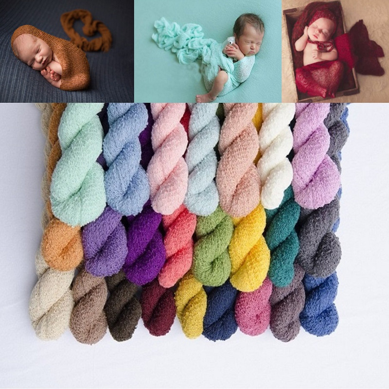 Newborn Photography Props Knit - Baby Swaddle Blanket ulasan dan harga