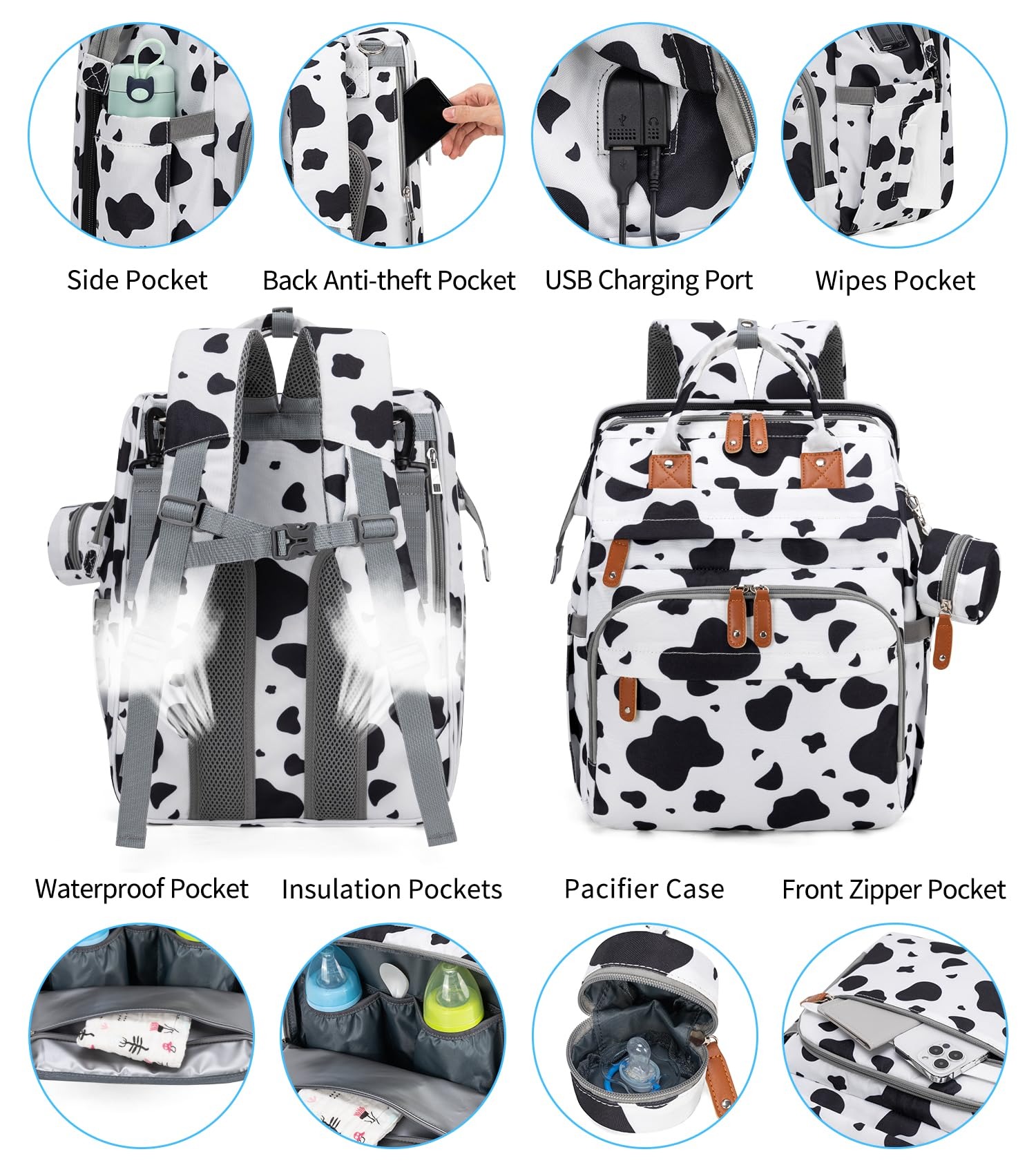 KABAQOO Diaper Bag Backpack wi - Baby Products Essentials ulasan dan harga
