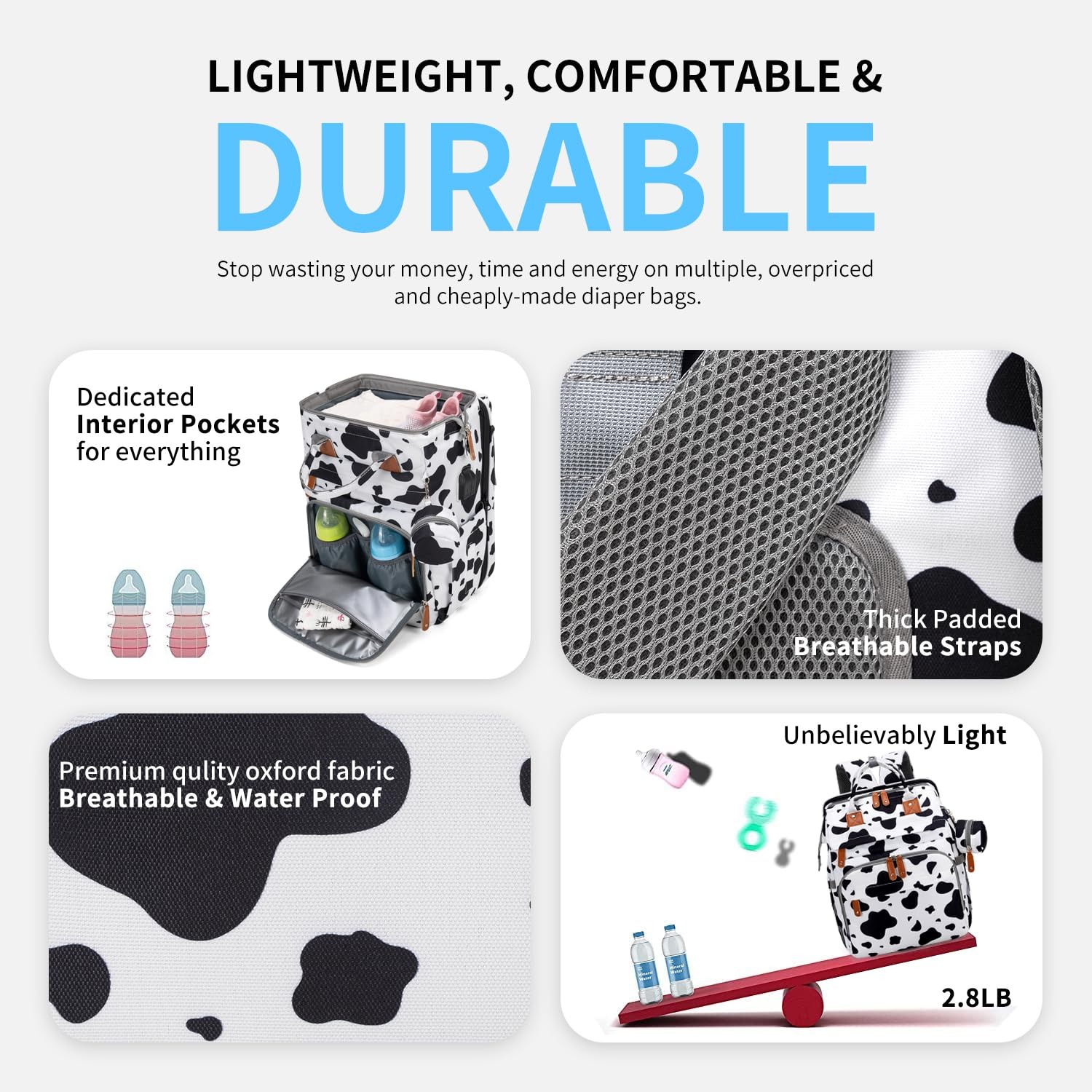 KABAQOO Diaper Bag Backpack wi - Baby Products Essentials ulasan dan harga