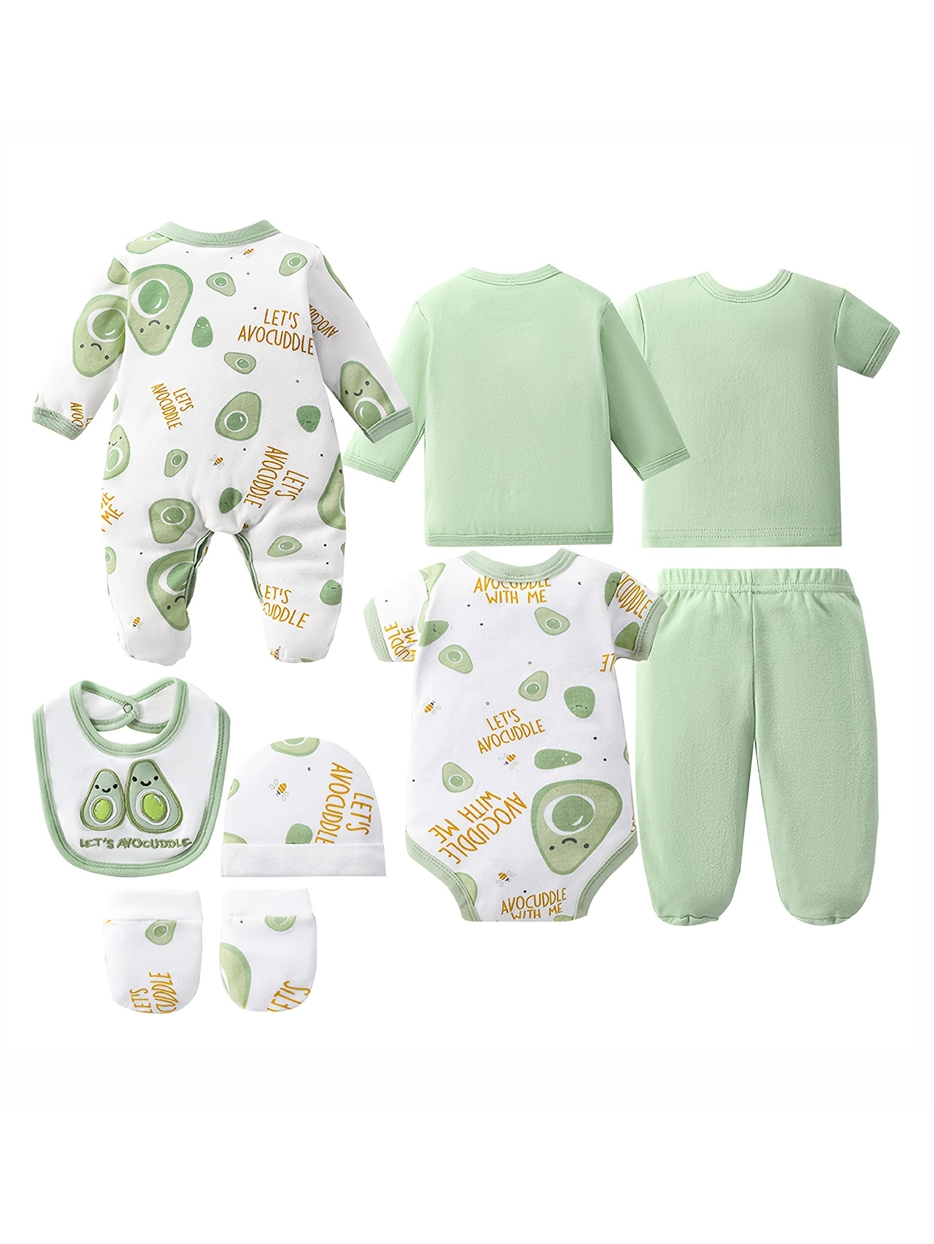 8pcs Newborn Baby Set, 100% Co - Baby Products Essentials ulasan dan harga